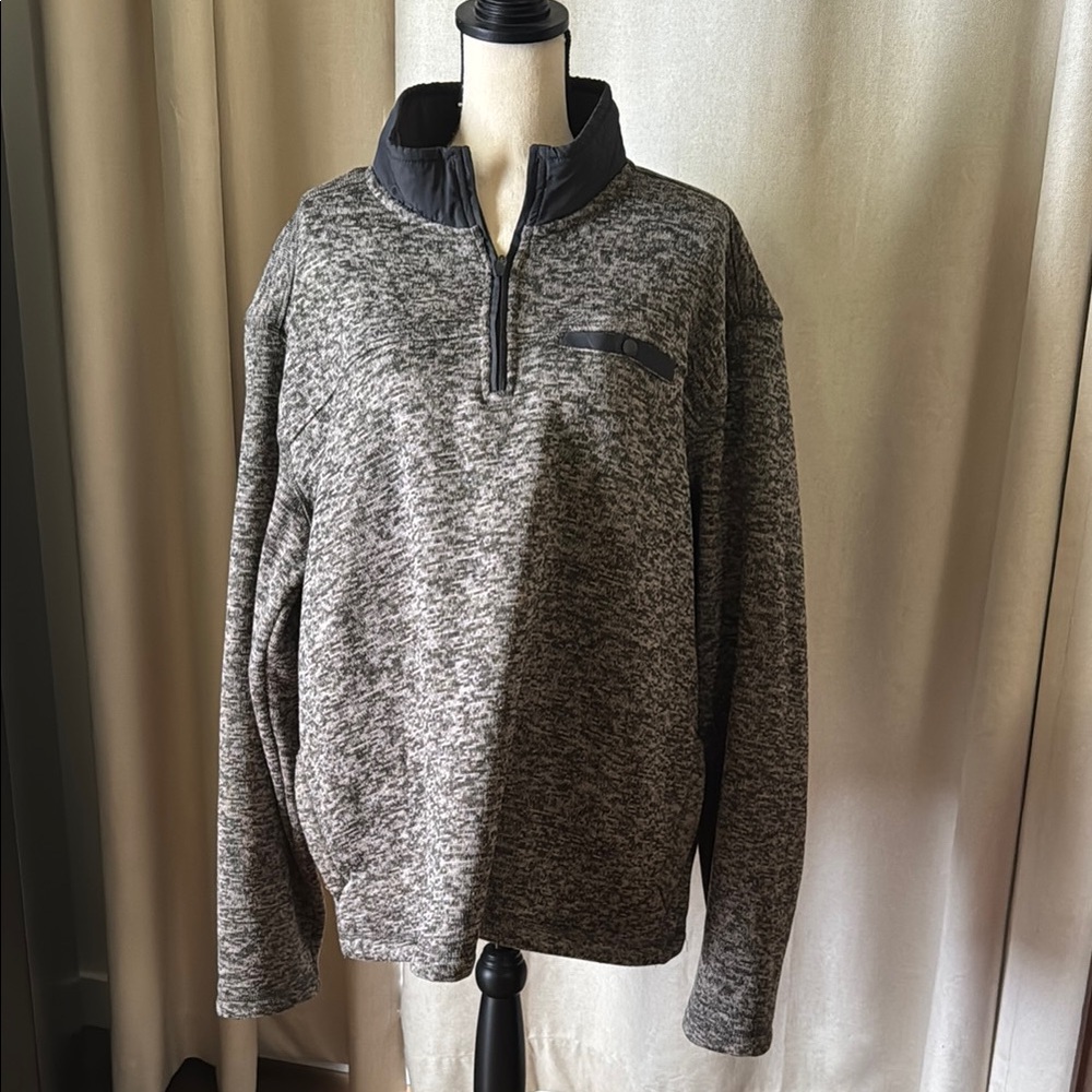 Men's Eddie Bauer Gray Quarter-Zip Sweater